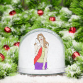 meisje sneeuwbol (Kerstmis)