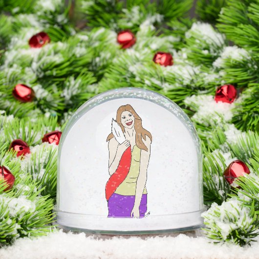 meisje sneeuwbol (Kerstmis)