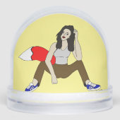 meisje sneeuwbol (Voorkant)