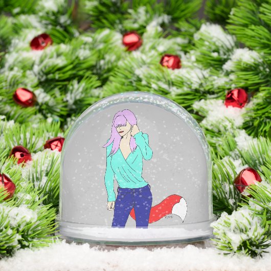 meisje sneeuwbol (Kerstmis)