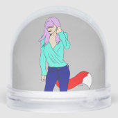 meisje sneeuwbol (Achterkant)