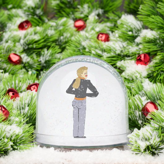 meisje sneeuwbol (Kerstmis)