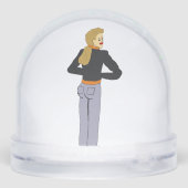 meisje sneeuwbol (Achterkant)