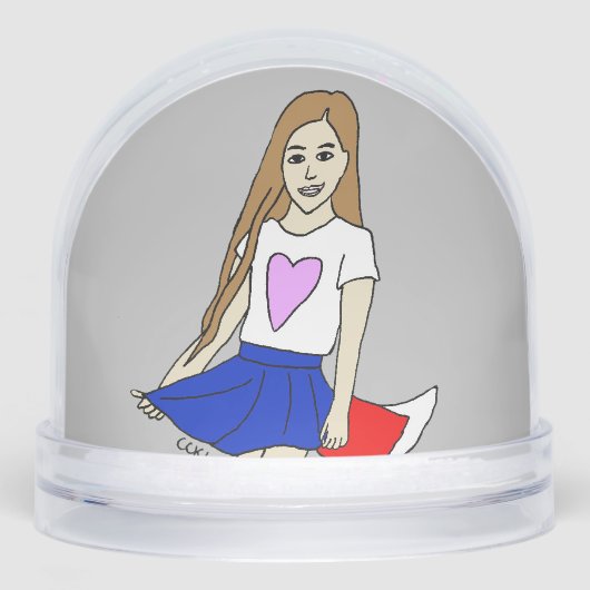 meisje sneeuwbol (Voorkant)