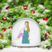 meisje sneeuwbol (Kerstmis)