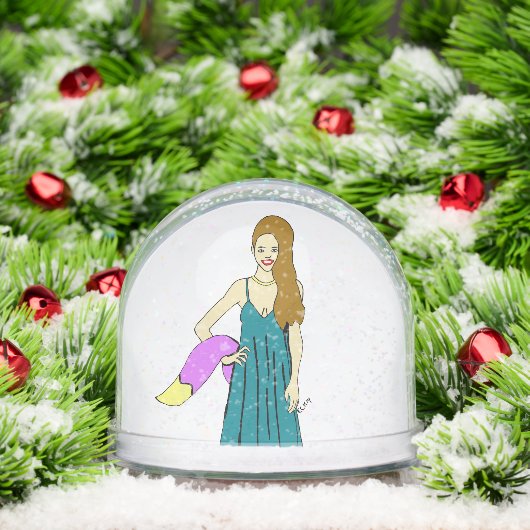 meisje sneeuwbol (Kerstmis)