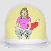 meisje sneeuwbol (Voorkant)