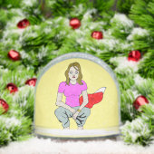 meisje sneeuwbol (Kerstmis)