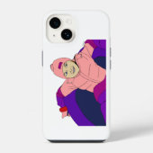 Meisje sneeuwtube iPhone hoesje (Achterkant)