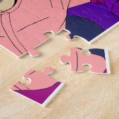 Meisje sneeuwtubing legpuzzel (Zijkant)