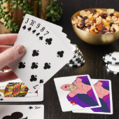 Meisje sneeuwtubing pokerkaarten (Insitu)