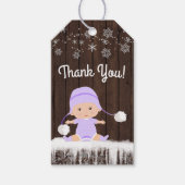 Meisje Sneeuwvlok Baby shower Favor Gift Labels Cadeaulabel (Voorkant)