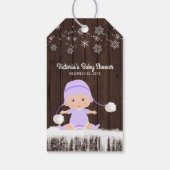 Meisje Sneeuwvlok Baby shower Favor Gift Labels Cadeaulabel (Achterkant)