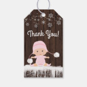 Meisje Sneeuwvlok Baby shower Favor Gift Labels Cadeaulabel (Voorkant)