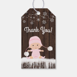 Meisje Sneeuwvlok Baby shower Favor Gift Labels Cadeaulabel