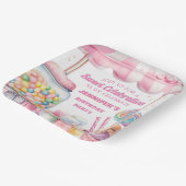 Meisje Snoep Land Retro Pink Sweets Verjaardagsfee Papieren Bordje (Gebogen)