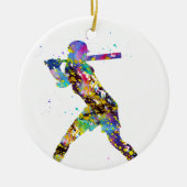 Meisje Softbal Speler Keramisch Ornament (Voorkant)