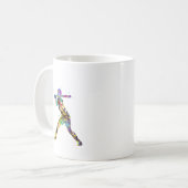 Meisje Softbal Speler Koffiemok (Voorkant links)
