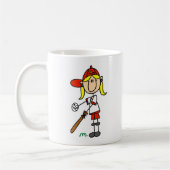 Meisje Softbal Speler Mok (Links)