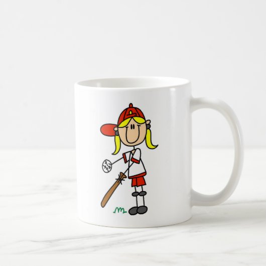 Meisje Softbal Speler Mok (Rechts)