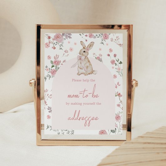 Meisje Some Bunny Baby Shower Envelop Station Poster