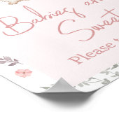 Meisje Sommige Bunny Baby shower Baby's Zijn Zoet Poster (Hoek)