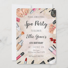 Meisje Spa make-up verjaardagsfeestje Kaart