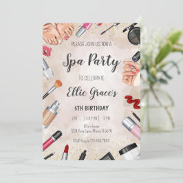 Meisje Spa make-up verjaardagsfeestje Kaart