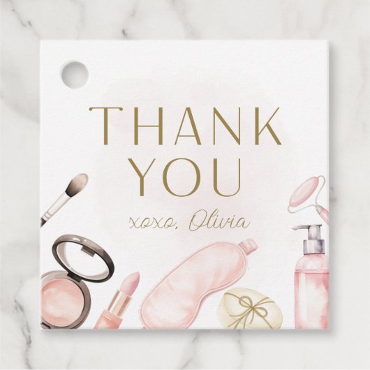 Meisje Spa Party Dank u Label (Voorkant)