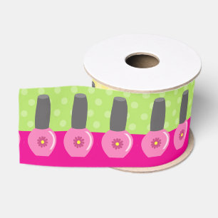 Meisje Spa Verjaardagsfeestje Grosgrain Lint