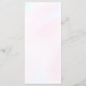 Meisje Spa Verjaardagsfeestje Menu (Achterkant)