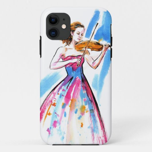 Meisje speelt de vioolzaak iPhone Case-Mate iPhone Case (Achterkant)