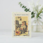 Meisje speelt piano voor hond briefkaart (Staand voorkant)