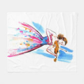 Meisje speelt viool fleece deken (Voorkant (Horizontaal))