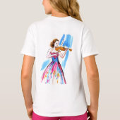 Meisje speelt viool t-shirt (Achterkant)