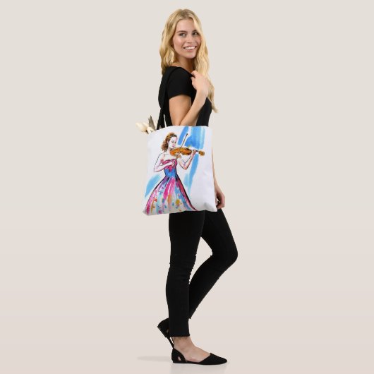 Meisje speelt viool tote bag (Op model)
