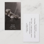 Meisje speelt viool visitekaartje (Voorkant / Achterkant)