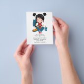 Meisje Spel Nacht Videospel Sleepover Party Invita Flyer (Hand)