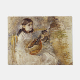 Meisje spelen de mandoline (door Berthe Morisot) Deurmat