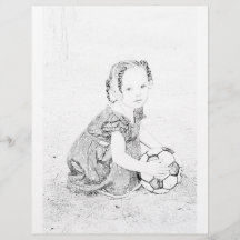 Meisje spelen met Football kleurplaat