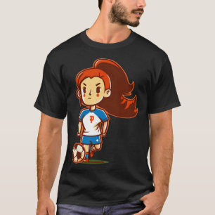 Meisje spelen Voetbal Speler T-shirt