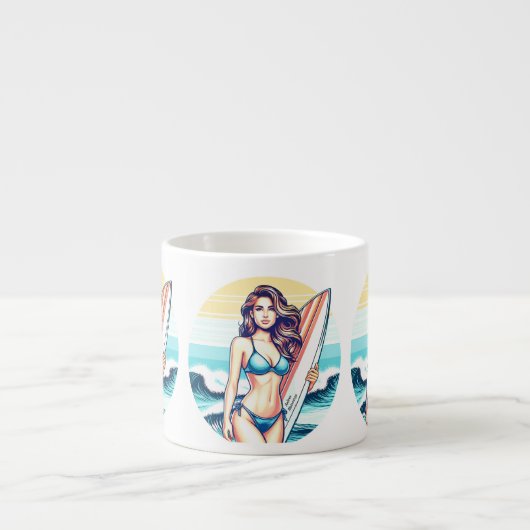 Meisje Sport & Surfen Espresso Kop (Voorkant)