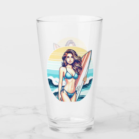 Meisje Sport & Surfen Glas (Voorkant)