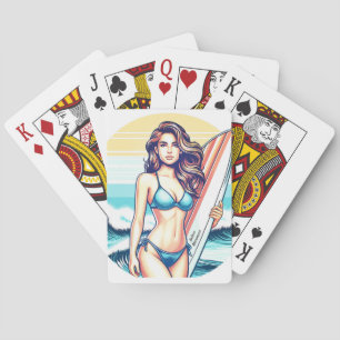 Meisje Sport & Surfen Pokerkaarten