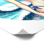 Meisje Sport & Surfen Poster (Hoek)