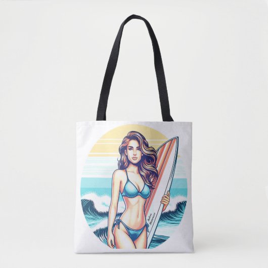 Meisje Sport & Surfen Tote Bag (Voorkant)