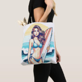 Meisje Sport & Surfen Tote Bag (Dichtbij)