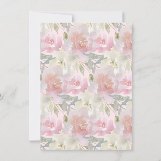 Meisje Sprinkle Baby shower Waterverf Folie Ballon Kaart (Achterkant)