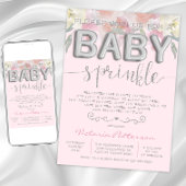 Meisje Sprinkle Baby shower Waterverf Folie Ballon Kaart