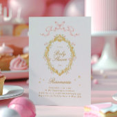 Meisje Sprookjesprinses Sterren Boog Roze Baby sho Kaart